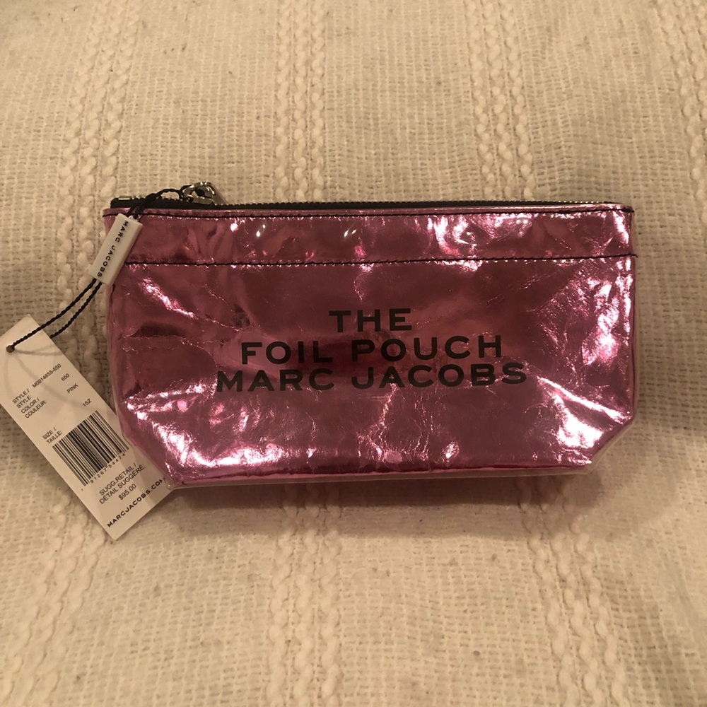 MARC JACOBS PINK FOIL POUCH